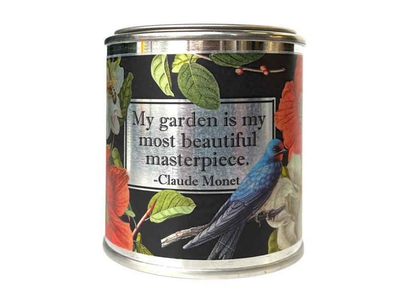 Fly Paper Products - Spring Botanical Library 8oz Soy Candle with Artist Quote