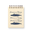 Ruff House Print Shop - Fishes Mini Jotter Notebook