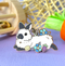 The Crowned Rabbit - Grey Spot Lionhead Bunny Enamel Pin