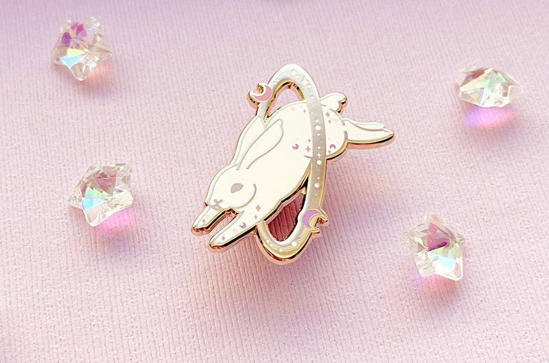 Alum and Ink - Cosmic Rabbit Enamel Pin