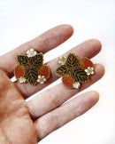 Flora West Design - Strawberry Enamel Pin For Flower, Nature, Garden lovers