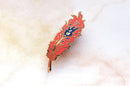 Alum and Ink - Phoenix Feather Pin: Rubber Pin Back