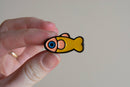 Curlworks - Fish Pin - Yellow / Coral
