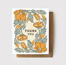 Root & Branch Paper Co. - Thank You California Poppy Card