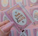 Jollie Ollie Designs - Book Society Sticker [with gold foil]