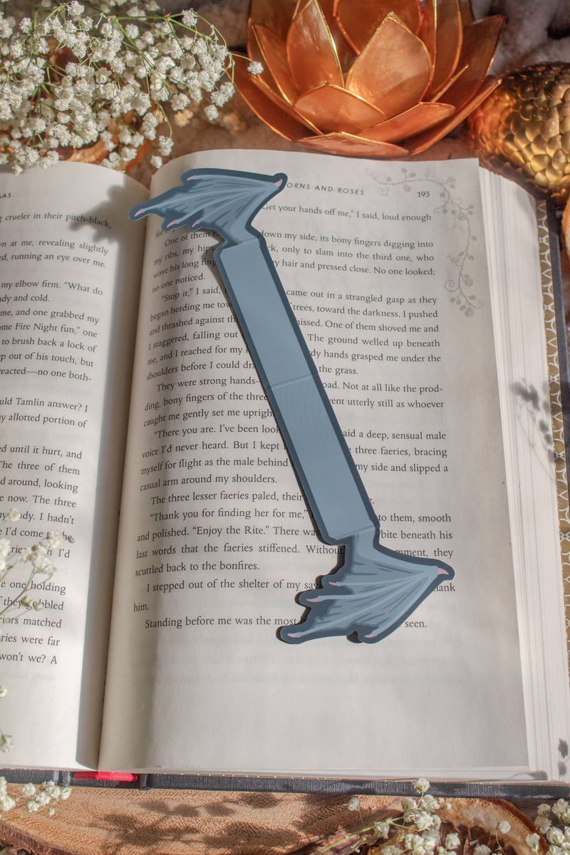 Meaggie Moos - 3D Dragon Wings Bookmark | Soft Touch: Black