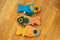 Curlworks - The Fish Pouch - Coral / Dark Green