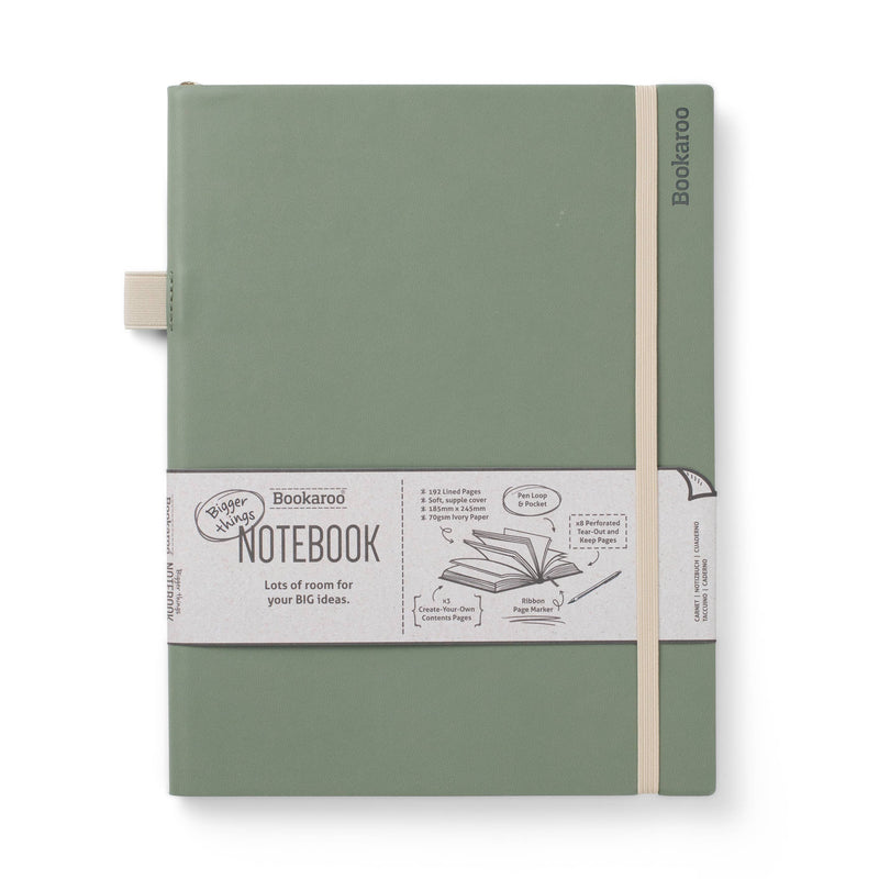 if USA - Bookaroo Bigger Things Notebook: Dark Red