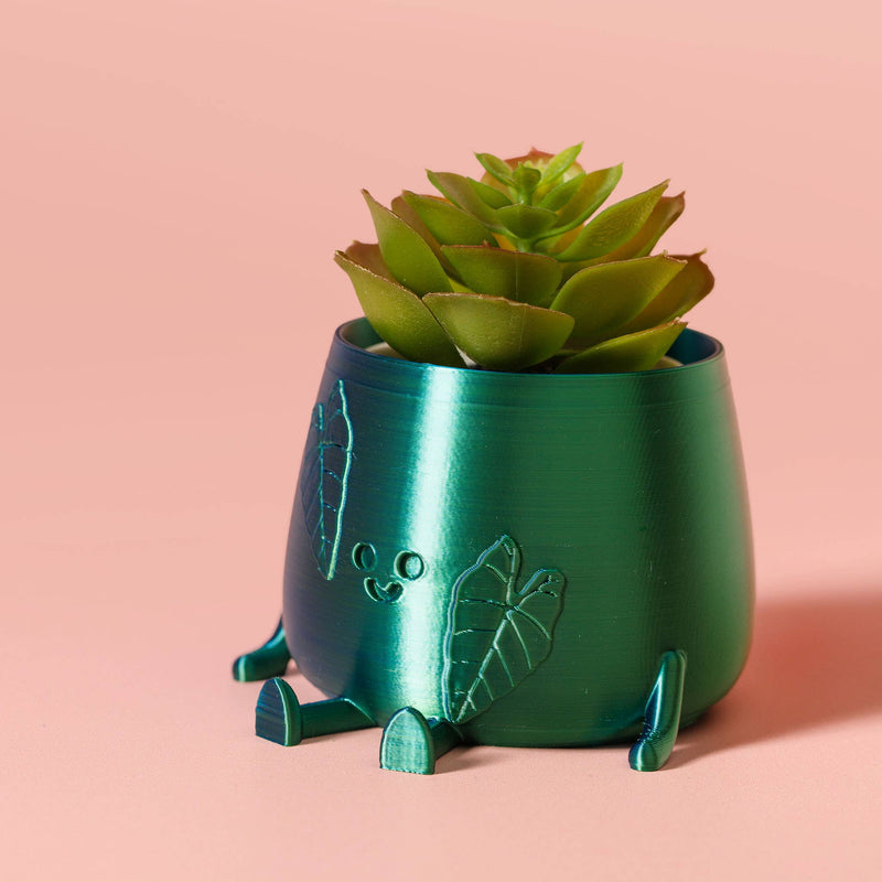Ingadi - Happy Pot Planter - Alocasia Leaf Face : Medium
