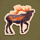 Pine Bones - Elk Bugling, Winter Rocky Mountains - Durable & Weatherproof