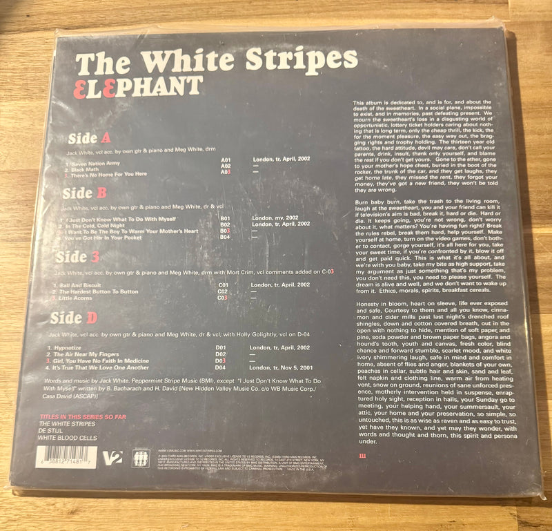 The White Stripes--Elephant, Vinyl Record