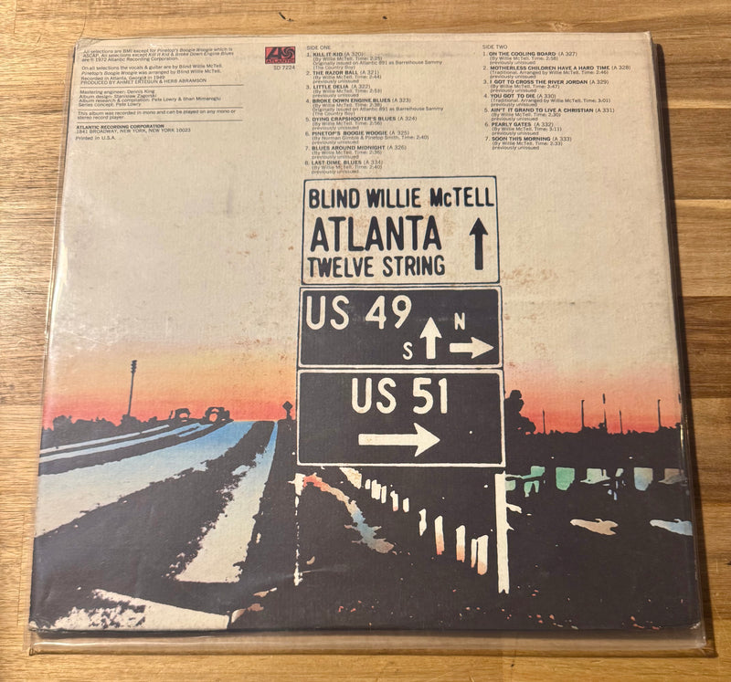 Blind Willie McTell--Atlanta Twelve String, Vinyl Record