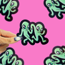 Turtle's Soup - Alien Best Friends Glitter Vinyl Sticker 👽✨