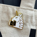 Rather Keen - Bookish Unicorn enamel pin - in 4 colors - Medieval