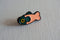 Curlworks - Fish Pin - Coral / Dark Green