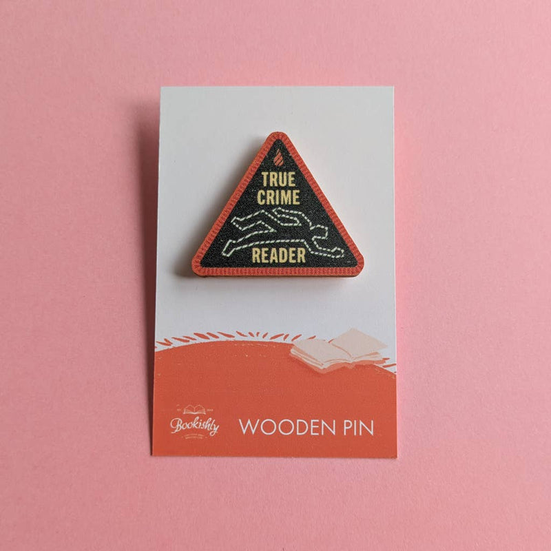 Bookishly (US Duties Paid) - True Crime Reader – Wooden Pin