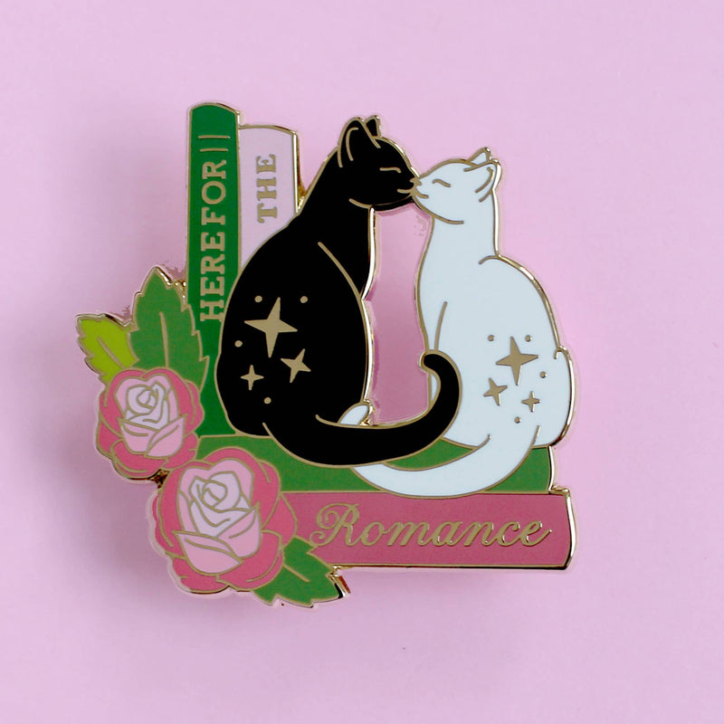 Glitter Punk - Here for the Romance Cats Enamel Pin