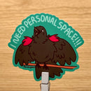 2Birds1Pencil - I Need Personal Space Red-Winged Blackbird Vinyl Sticker