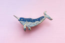 Alum and Ink - Starry Narwhal (Star Wanderer) Pin: Rubber Pin Back