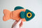 Curlworks - The Fish Pouch - Coral / Dark Green