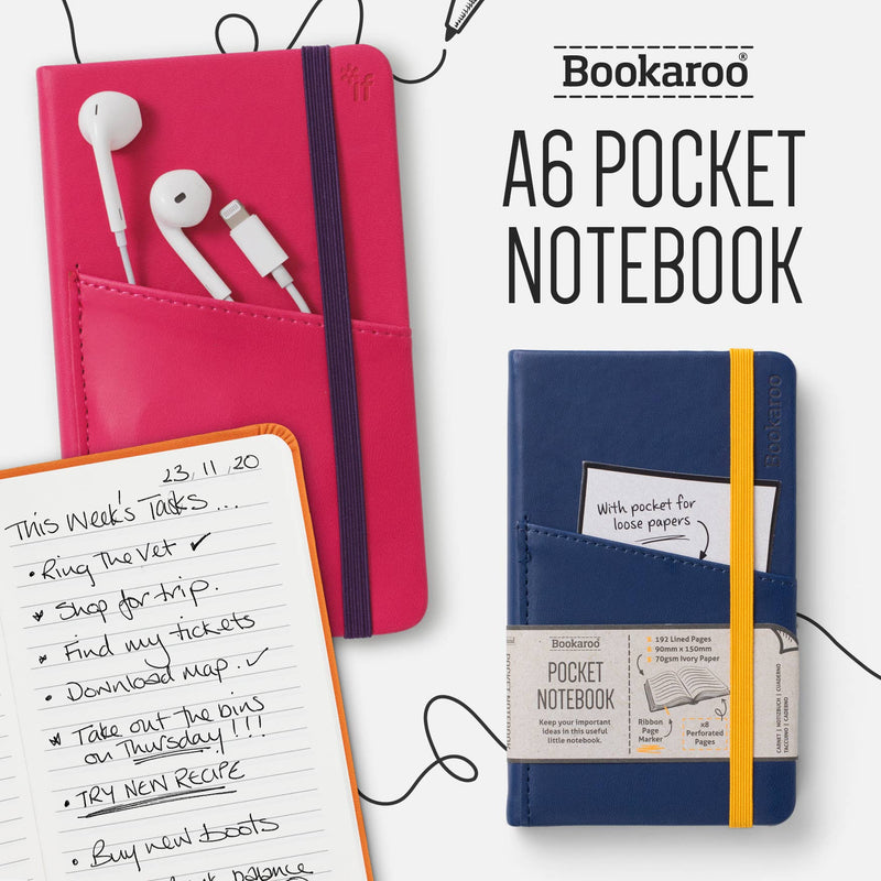if USA - Bookaroo A6 Pocket Notebook: Navy Blue