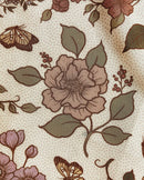 Flora West Design - 100% Silk Bandana Western Floral & Butterfly  – 23” Square