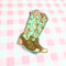 Fox and Brambles - Alien Cowboy Boots Glitter Sticker 