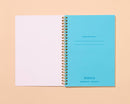 And Here We Are - Letterpress A5 Spiral Notebook—Shell Pattern (Beach, Summer)