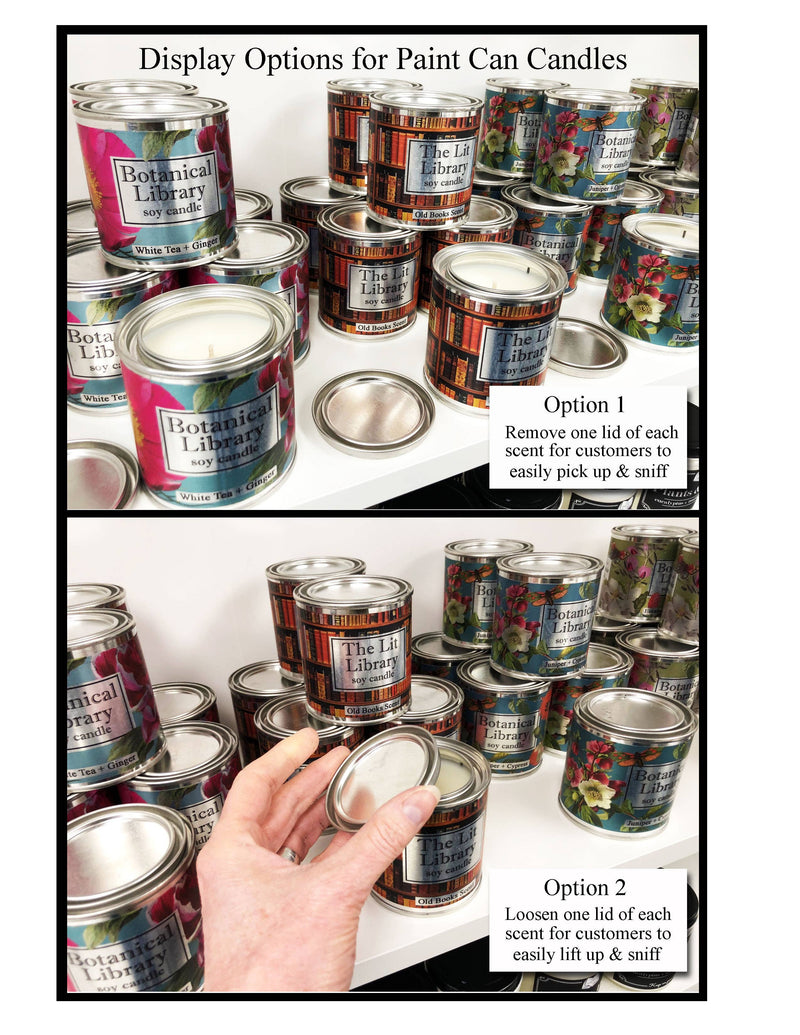 Fly Paper Products - Spring Botanical Library 8oz Soy Candle with Artist Quote