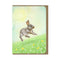 Amy Rose Moore Illustration - Baby Bunny and Field of Flowers - Blank Card 