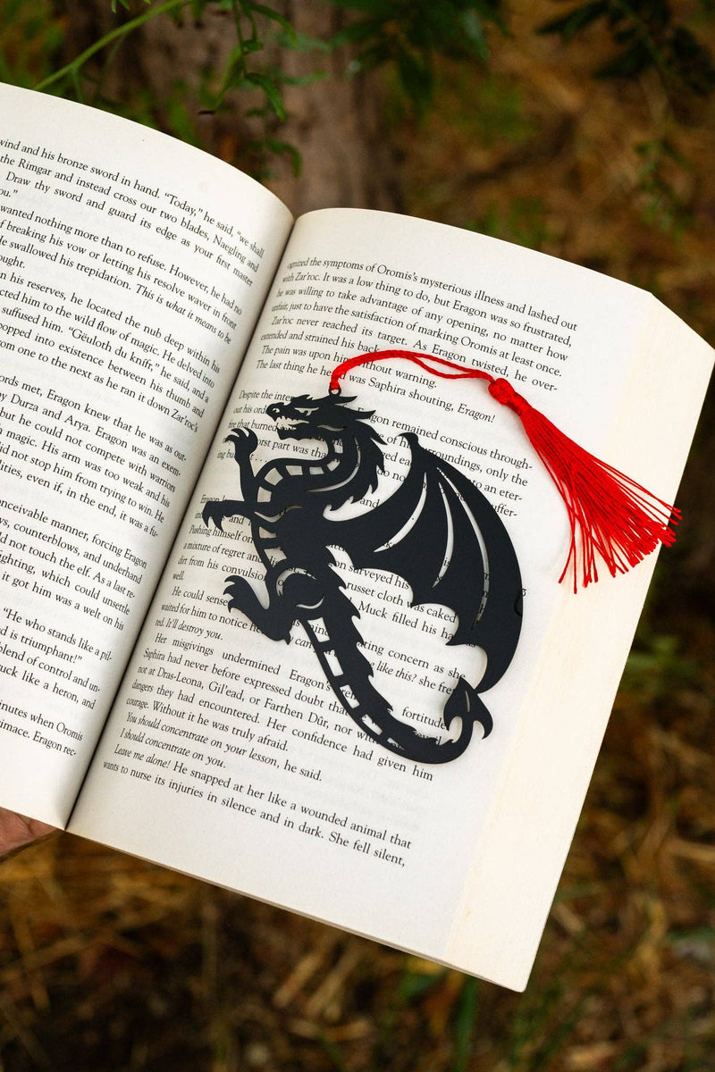 The Bookish Atelier - The Obsidian Dragon Metal Bookmark