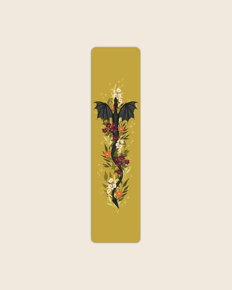 Meaggie Moos - Throne of Glass | Abraxos Wyvren Floral 2x8 Bookmark
