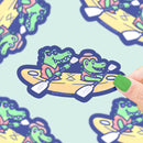 Turtle's Soup - Alligators Kayaking Outdoorsy Waterproof Vinyl Sticker