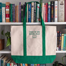 Bona Fide Bookworm - This is My Book Bag Embroidered Tote Bag