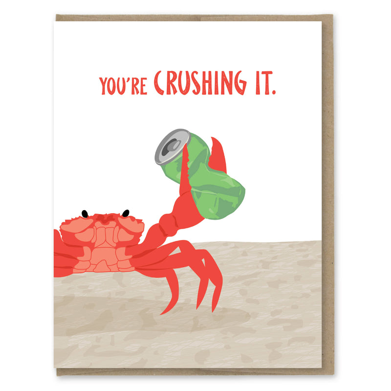 Modern Printed Matter - You're Crushing It Funny Congrats Card