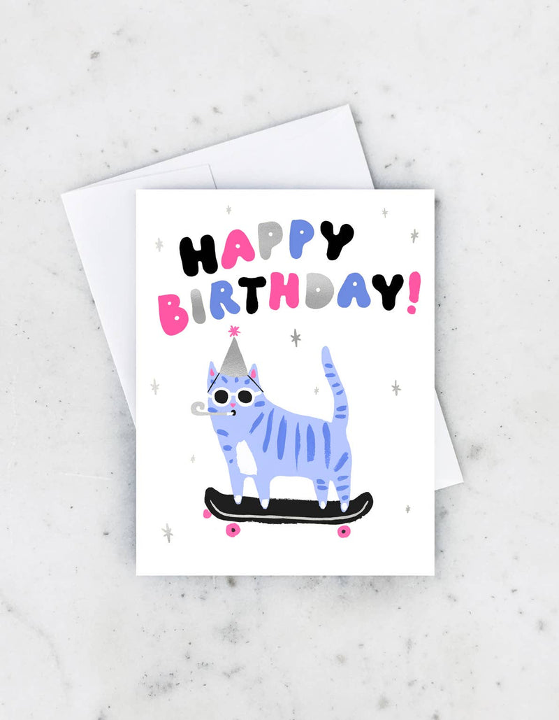 Idlewild Co. - Skater Cat Birthday Greeting Card
