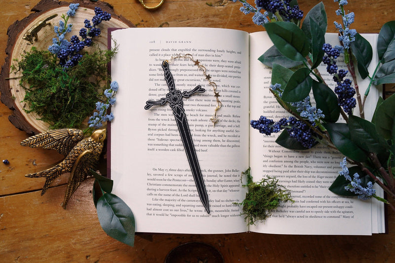 The Bookish Atelier - Starfall Blade Faux Leather Bookmark
