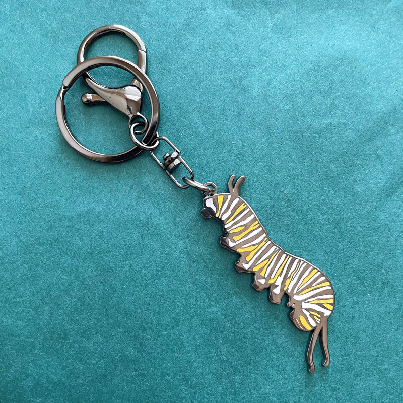 Mother of the Moon - Monarch Caterpillar Hard Enamel Keychain: Keychain only