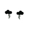 Vinca - Baby Rain Cloud Earrings - matte black