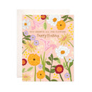 Bloomwolf Studio - All the Flowers Bday Greeting Card - Floral Birthday Card
