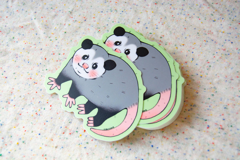 Curlworks - Opossum - 3" Vinyl Sticker