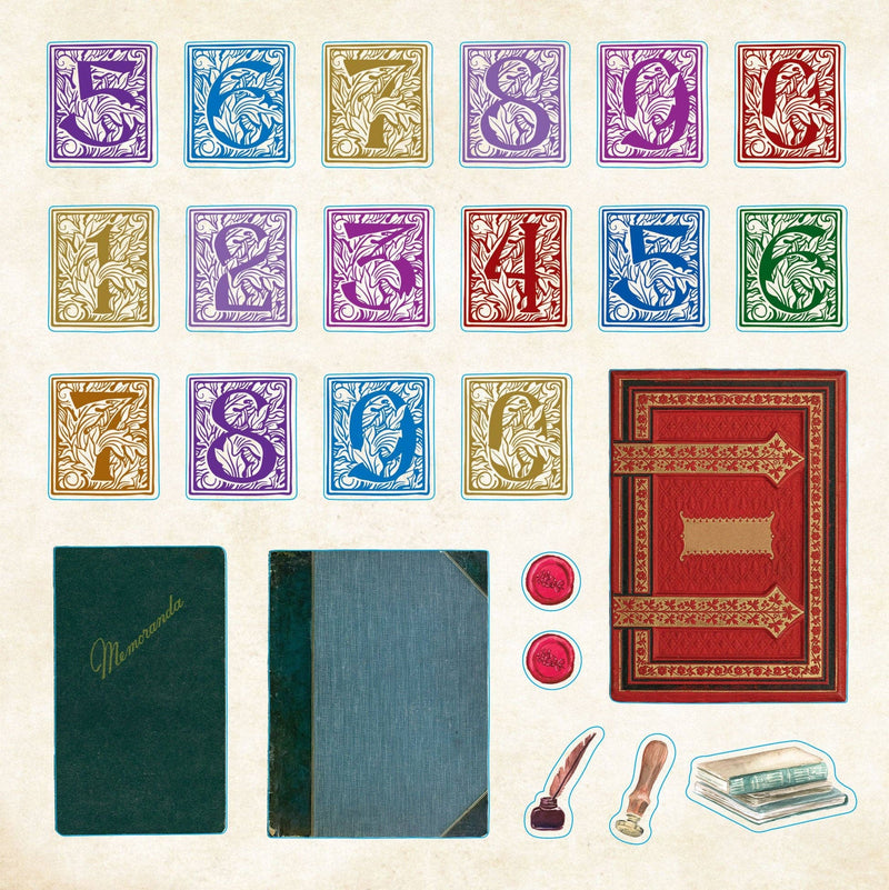 Peter Pauper Press - Bibliophilia Ephemera Sticker Book