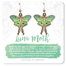 Botanical Bright - Luna Moth Dangle Earrings: Gold