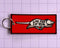 2Birds1Pencil Illustrations - Live Fast Eat Trash Embroidered Keychain