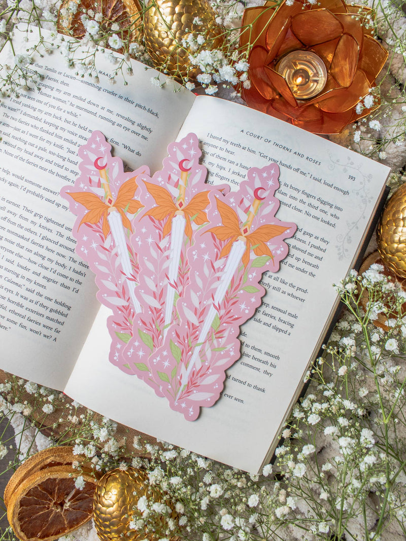 Meaggie Moos - Pink Faerie Fantasy Sword Bookmark