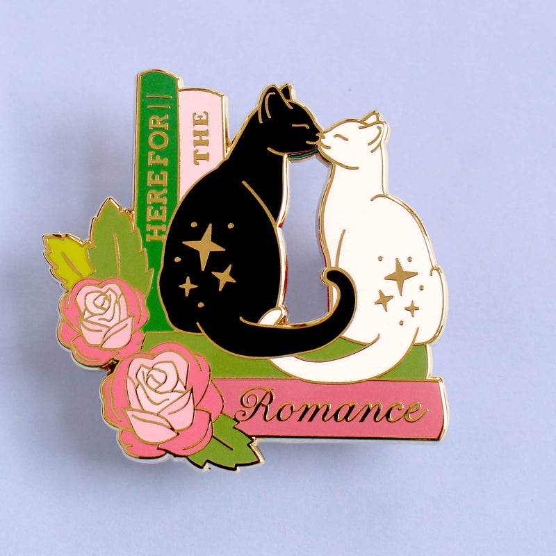Glitter Punk - Here for the Romance Cats Enamel Pin