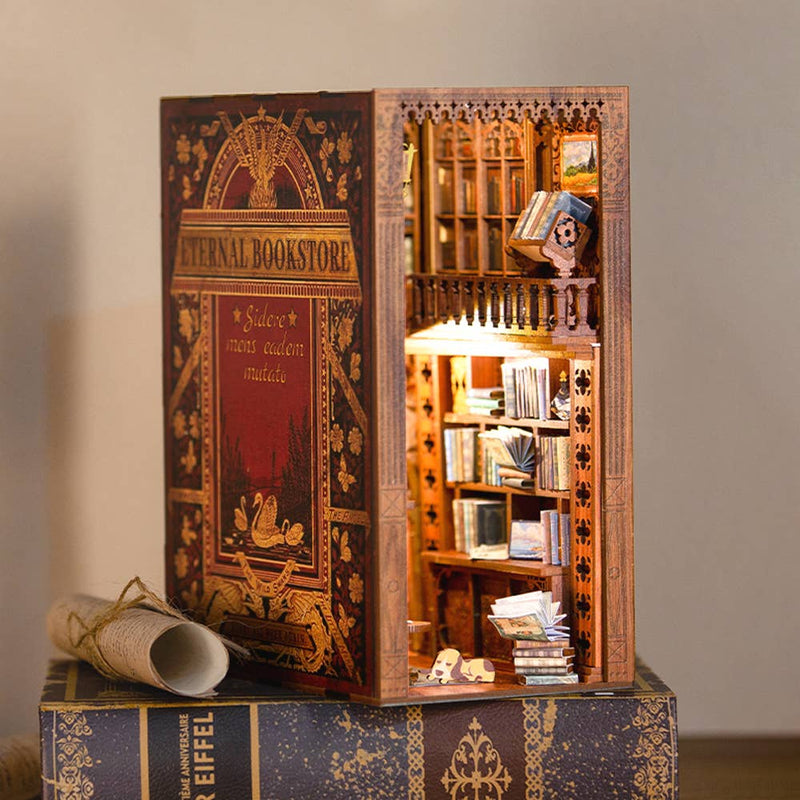 Hands Craft - DIY Book Nook Kit: Eternal Bookstore with Dust Cover