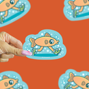Turtle's Soup - Running Fish Vinyl Sticker