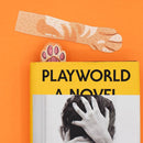 Humdrum Paper - Cat Paw Bookmark - Orange (it's die cut!)