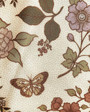 Flora West Design - 100% Silk Bandana Western Floral & Butterfly  – 23” Square